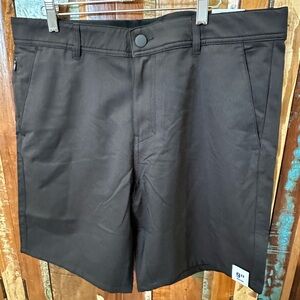 NWT…George Men's Black Flat Front Shorts with Comfort Waist